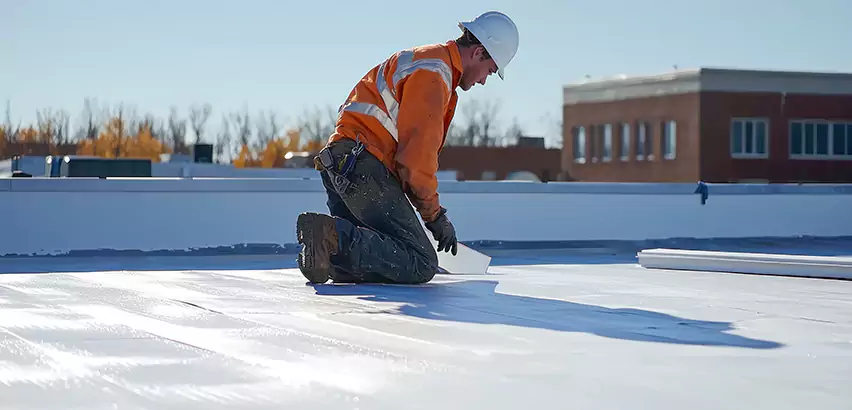Flat Roof Drain Installation in Crystal Lake