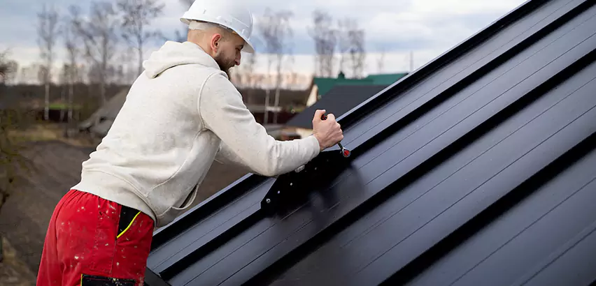 Tin Roof Ridge Cap Installation in Crystal Lake